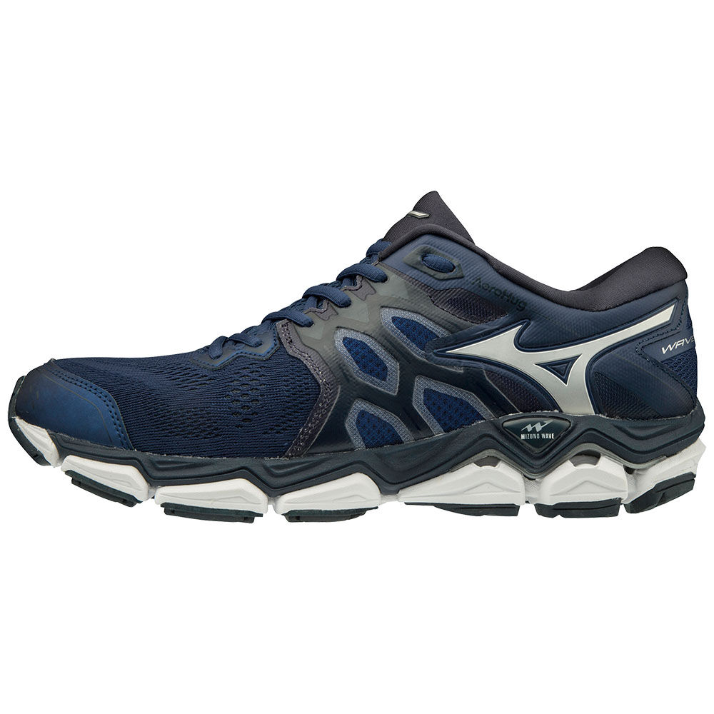 Tenis Para Correr Mizuno WAVE HORIZON 3 Para Hombre Azules/Plateados 9168724-IB